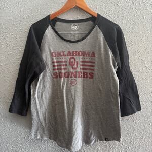 47 Oklahoma Sooners OU Baseball Tee Size Large Football College